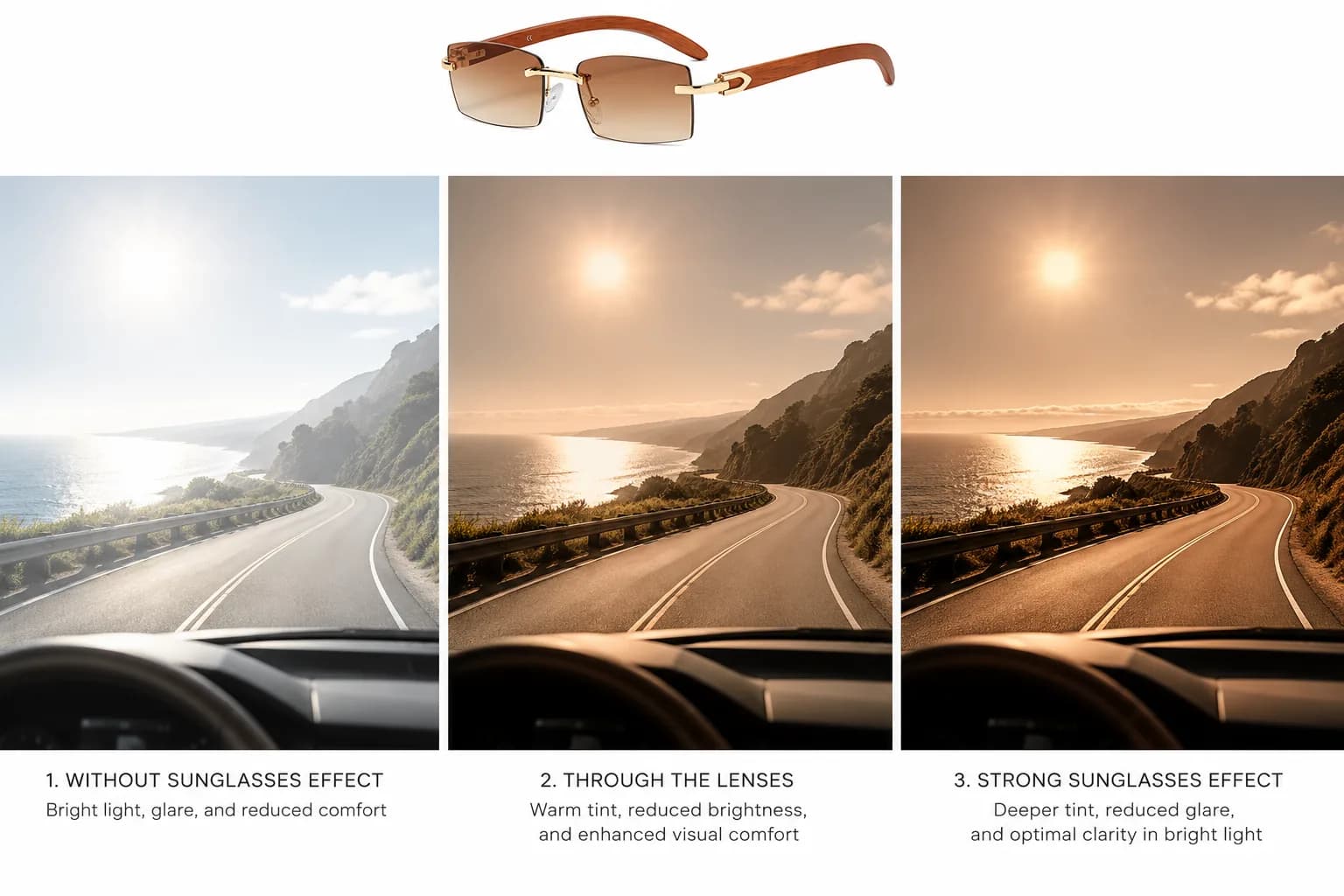 Gafas de sol con degradado ámbar — imagen 4