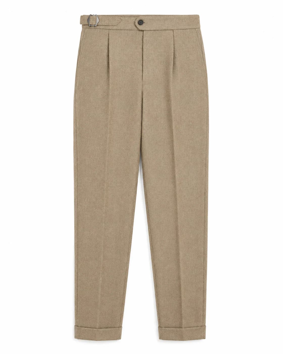 Sand Pleated Trousers