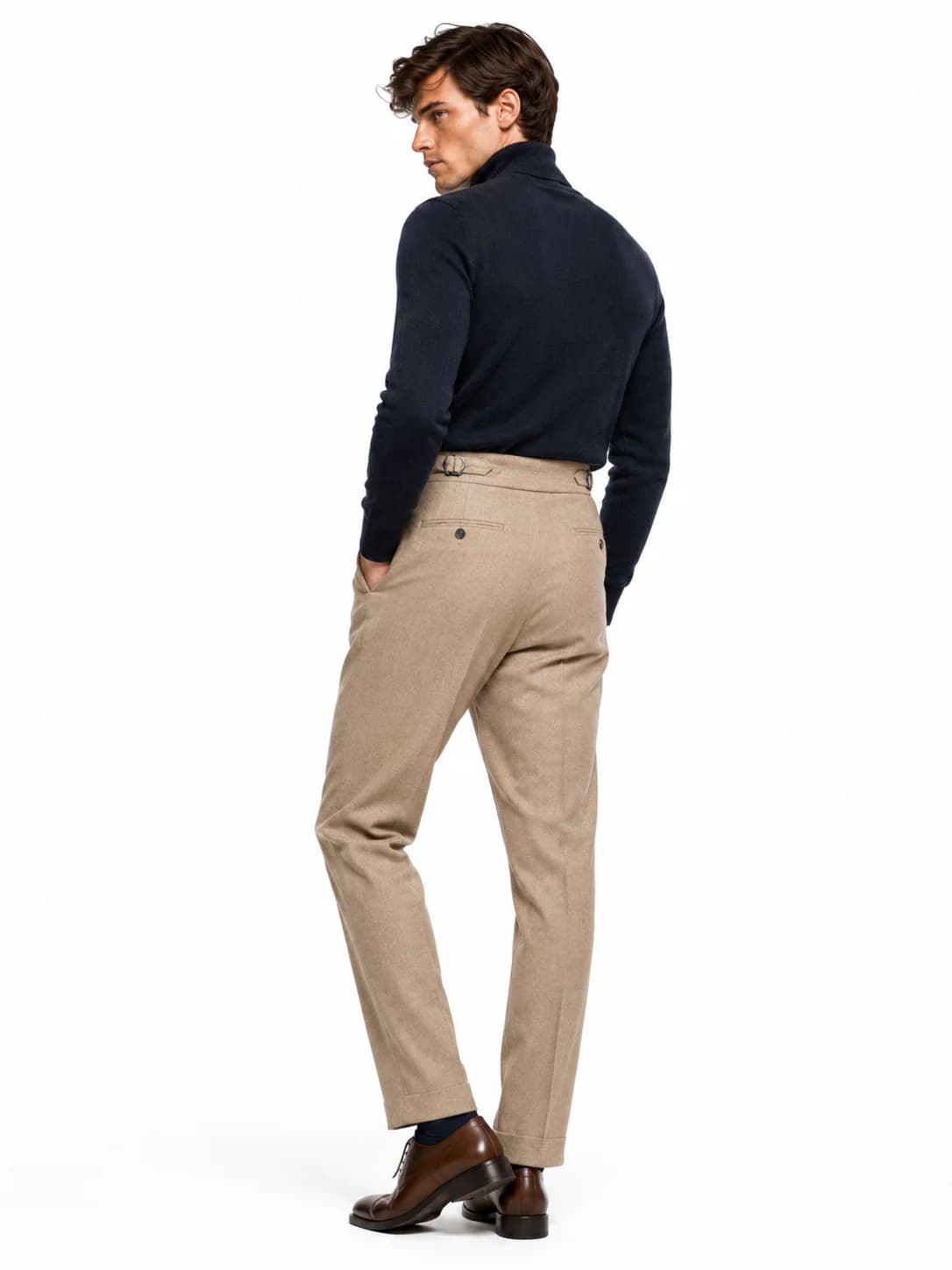 Sand Pleated Trousers — image 5