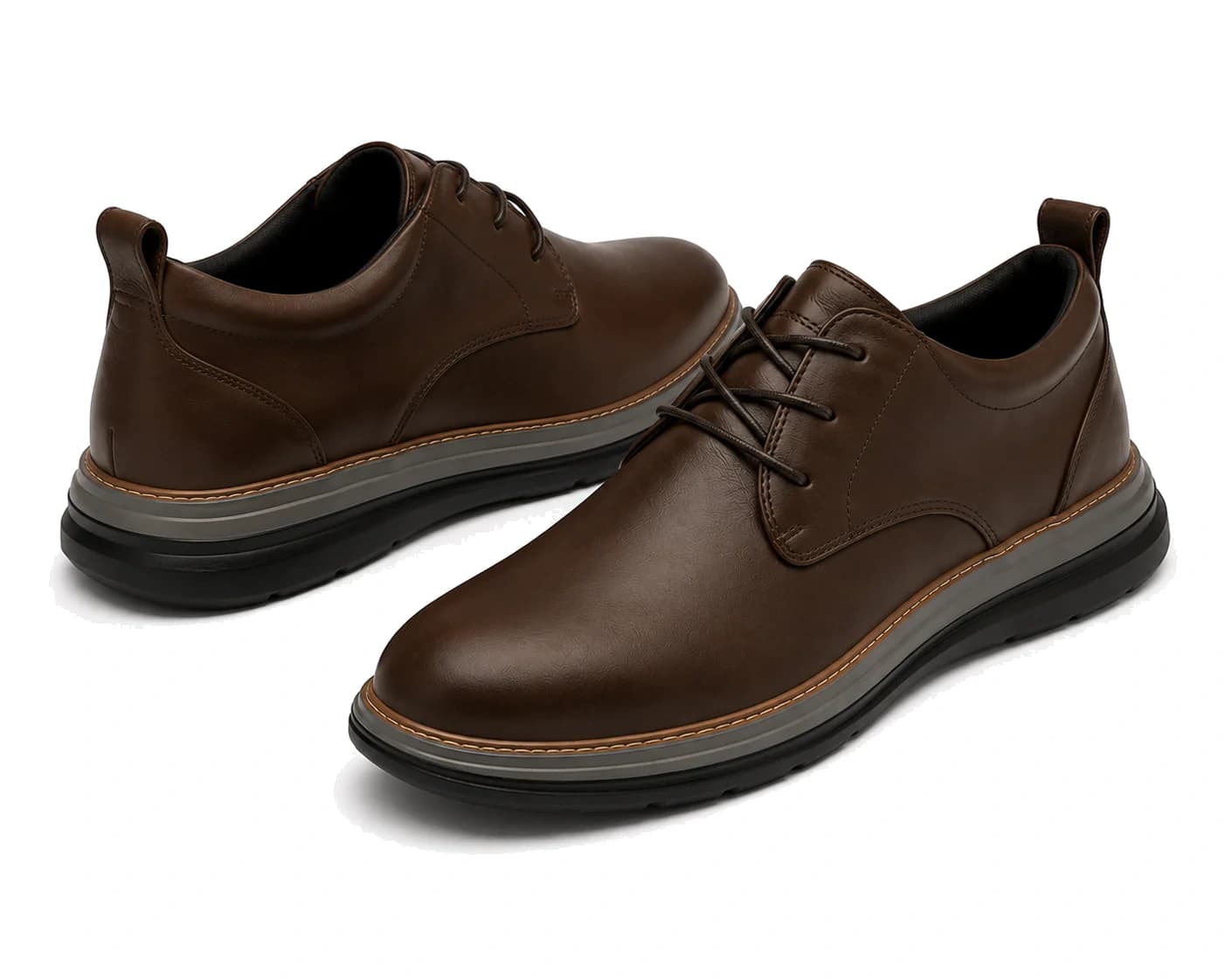 Brown Comfort Derby Shoes — image 4