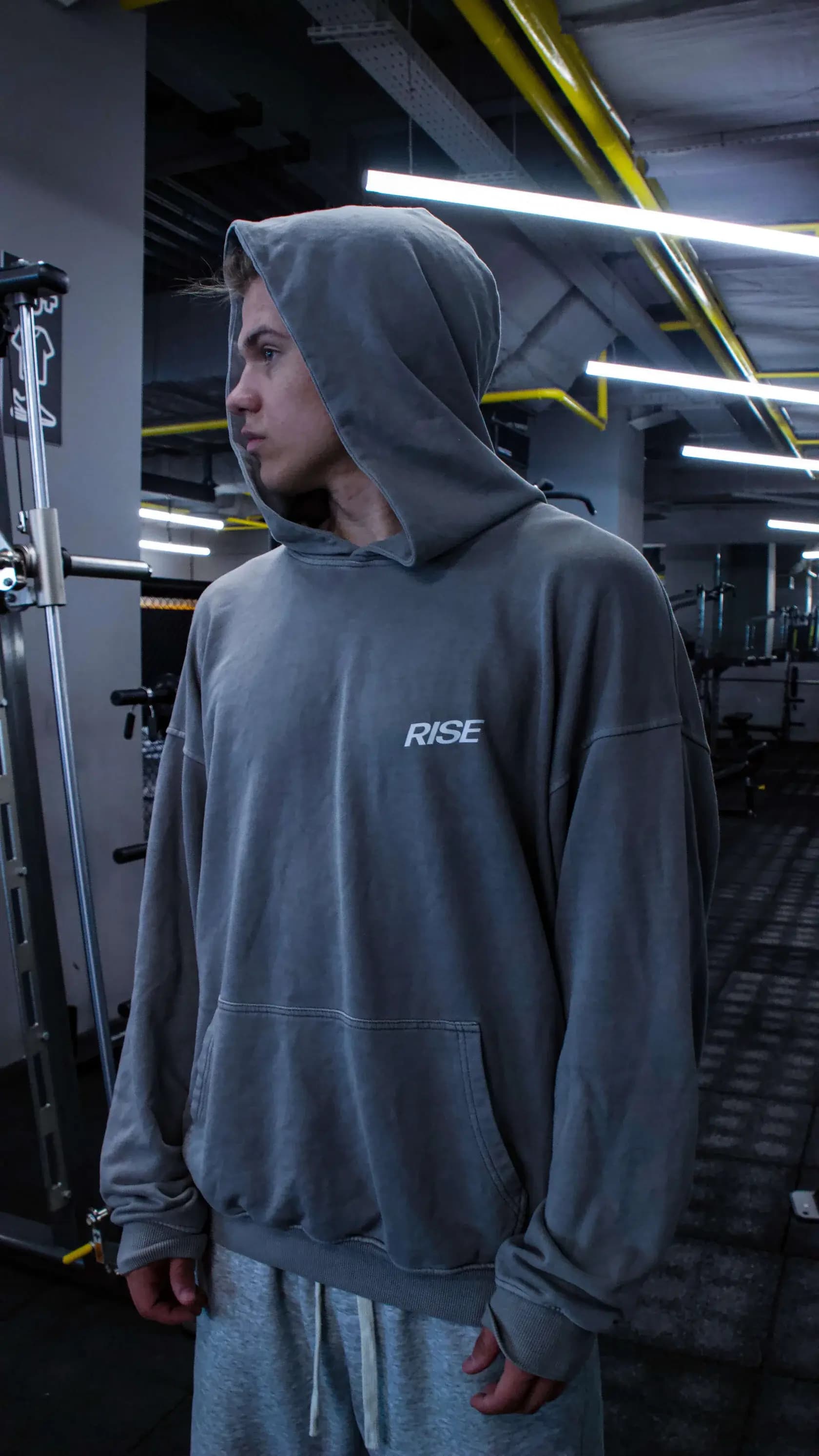 VITON13 & RISE Hoodie, Light stone